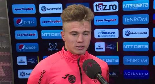 VIDEO | Tânărul Petrila, primele reacţii după debutul în Liga 1: "Sper să ajung în primul 11". Ce i-a spus Conceicao după meci