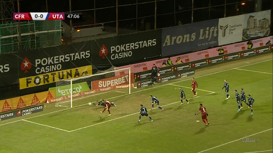 VIDEO | Ciprian Deac, ratare din 5 metri cu poarta goală în partida contra celor de la UTA