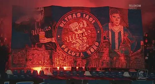 VIDEO | Coregrafie spectaculoasă a fanilor ieşeni la partida cu FCSB