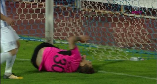 Moment şocant în Liga 1! VIDEO | Şeroni a dat lovitura în prelungiri, dar a suferit o accidentare cumplită