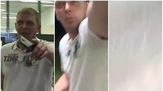 VIDEO | Suporterii lui U Cluj şi-au ieşit din minţi. Au lovit cameramanul şi s-au luat de oficiali: "Ăia de la Dinamo au vrut să scape de el şi l-am luat noi aici"