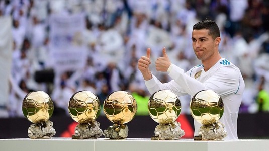 VIDEO | E săptămâna lui Ronaldo. Portughezul şi-a prezentat cele cinci Baloane de Aur, apoi a făcut spectacol cu Sevilla