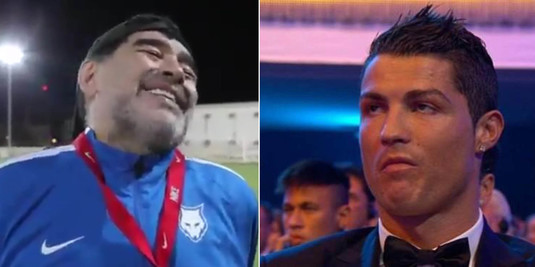 "Diego, Ronaldo spune că e cel mai bun jucător din istorie!" VIDEO | Răspunsul genial dat de Maradona: "Asta să-i transmiteţi"