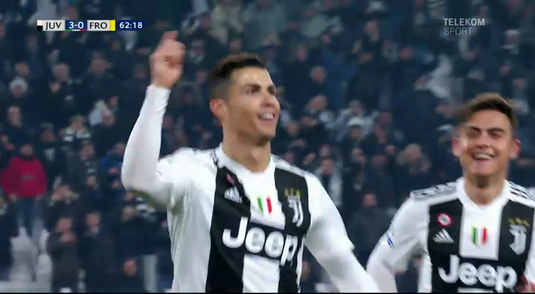 VIDEO | Juventus - Frosinone 3-0. Antrenament reuşit pentru duelul cu Atletico. Gol pentru Ronaldo 