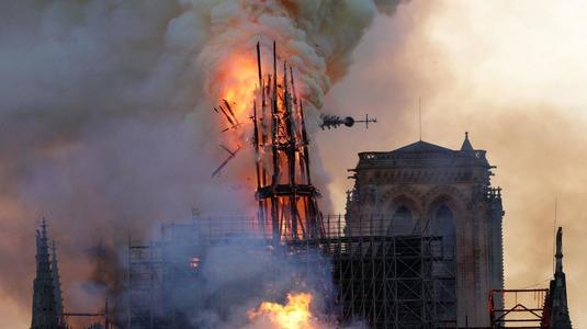 FOTO | Cum a reacţionat Harlem Gnohere, după incendiul devastator de la Catedrala Notre Dame din Paris