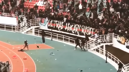 VIDEO | Incidente grave în Maroc! 32 de poliţişti şi doi suporteri au fost răniţi în violenţele de la finalul unui meci din prima ligă