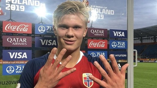 Faceţi cunoştinţă cu Erling Braut Haland, puştiul care a înscris nouă goluri într-un singur meci, la Mondialul sub 20 de ani. Cât a fost scorul final