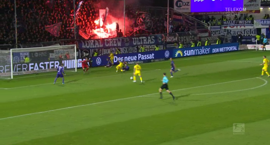 VIDEO | Arminia Bielefeld şi-a consolidat locul trei în 2.Bundesliga. Victorie la limită în deplasare