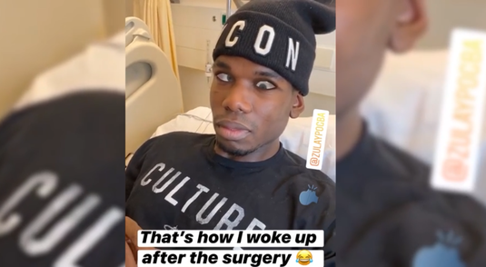 FOTO | "Aşa m-am trezit după operaţie". Paul Pogba, show pe Instagram pentru urmăritorii săi. Imaginile publicate