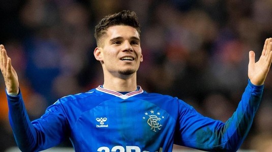 Victorie pentru Glasgow Rangers, în campionatul Scoţiei. Ianis Hagi a fost titular