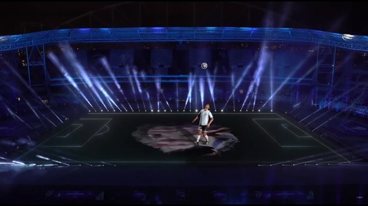 VIDEO | Momente superbe înaintea meciului Argentina - Chile. Maradona, omagiat cu o hologramă care a făcut spectacol pe "Live is life"