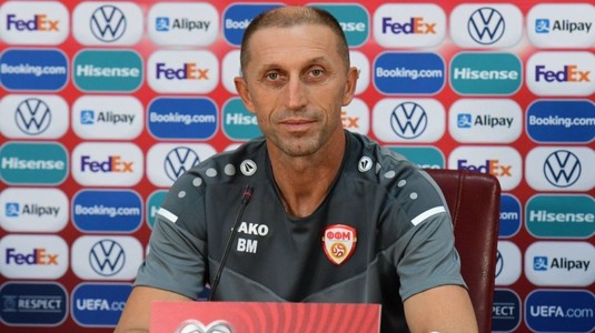 Selecţionerul Macedoniei de Nord, încântat de evoluţia echipei sale în meciul cu România: "Cred că niciodată n-am jucat atât de bine"