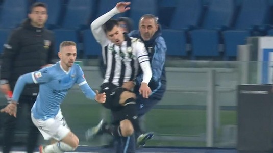 Maurizio Sarri, făcut KO de un adversar în meciul în care Lazio s-a calificat în sferturile de finală ale Cupei Italiei, 1-0, după prelungiri!