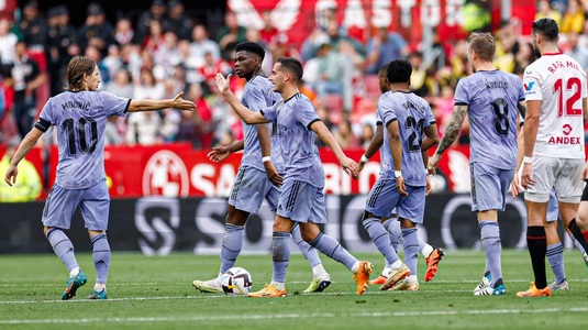 VIDEO Real Madrid a întors scorul cu Sevilla şi a câştigat în deplasare! Rodrygo a fost la înălţime