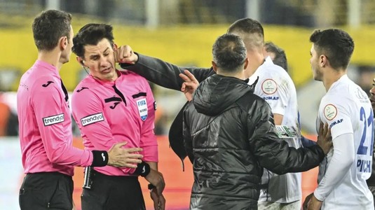 STOP fotbal în Turcia. Campionatul a fost suspendat, după ce preşedintele şi colegii lui Moruţan l-au bătut pe arbitru