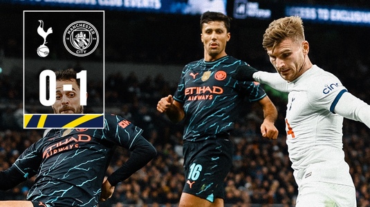 Cupa Angliei | Tottenham a pierdut cu Manchester City. Golul victoriei a fost marcat în minutul 88