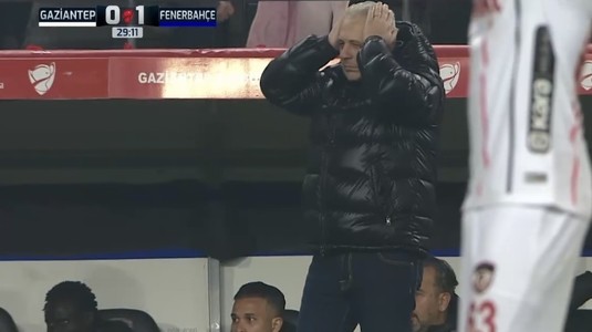 VIDEO | Şumudică şi-a pus mâinile în cap! Maxim a ratat un penalty pentru Gaziantep, iar Fenerbahce a marcat la următoarea fază