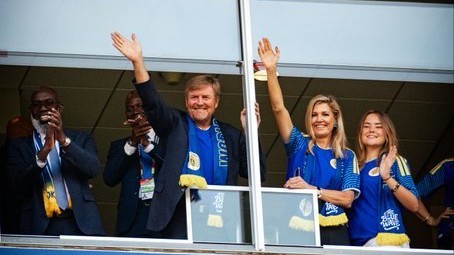 Regele şi regina Olandei au făcut spectacol în vestiarul Curaçao după meciul de la Cupa Mondială