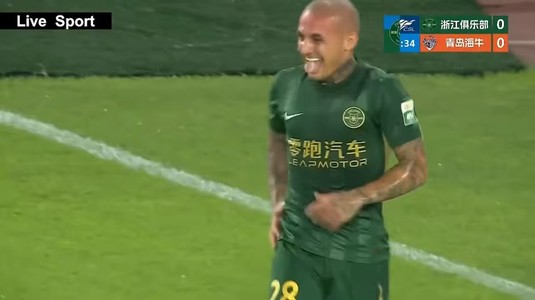 VIDEO | Mitriţă, gol cu capul în China. Un fost jucător de la FCSB a marcat în acelaşi meci