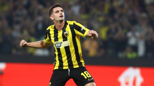 Răzvan Marin a marcat din nou pentru AEK. Echipa românului a făcut spectacol şi e lider în campionat