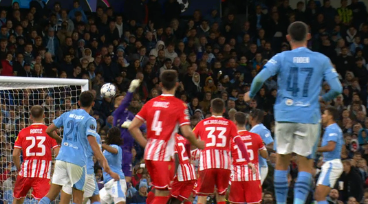 VIDEO | Portarul de origine română al celor de la Steaua Roşie a comis gafa serii în UCL! A readus-o pe City în avantaj