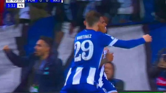  VIDEO | Porto - Arsenal 1-0. ”Dragonii” obţin o victorie dramatică! Lusitanii au dat lovitura în prelungiri. ”Tuntarii”, misiune dificilă în retur