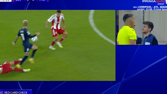 UPDATE | Arbitrii români, puşi la grea încercare în Champions League! Kovacs a arătat al doilea roşu şi i-a enervat pe greci. Ce s-a întâmplat