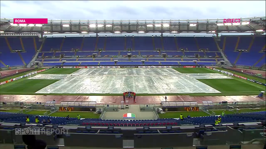 VIDEO | Lazio - FCSB, 20:00, Telekom Sport 1 | Plouă torenţial la Roma! Italienii au acoperit gazonul de pe Olimpico