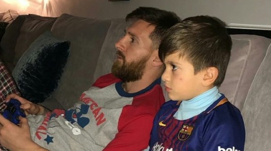 Trădarea lui Messi la FIFA 18! FOTO | Ce echipă a ales starul Barcelonei într-un meci cu fiul său