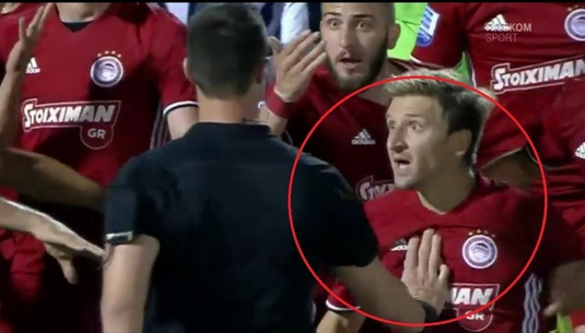 VIDEO | Imagini incredibile de la ultimul meci jucat de Olympiacos. Asta e culmea simulării: ce a făcut Marko Marin în timp ce protesta