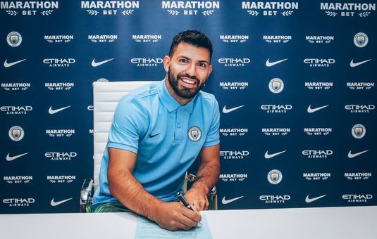 Sergio Aguero a semnat un nou contract cu Manchester City