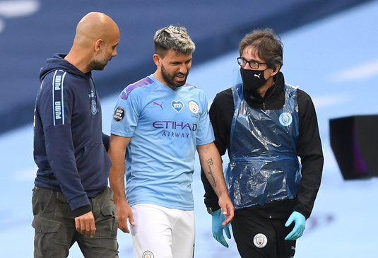 Probleme pentru Guardiola. Sergio Aguero s-a accidentat şi ar putea rata finalul sezonului în Premier League şi returul cu Real Madrid din Liga Campionilor