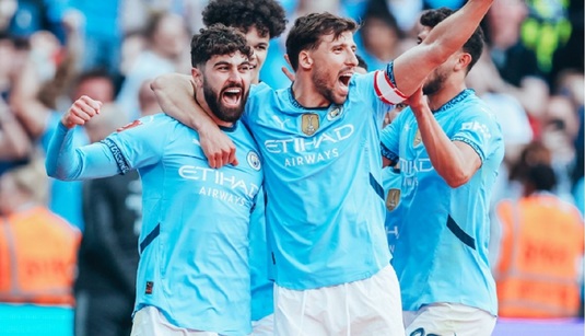 Calificare în finala Cupei Angliei. Manchester City, la un meci distanţă de a pune mâna pe un trofeu în acest sezon