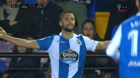 VIDEO | Florin Andone o salvează pe Deportivo La Coruna. Gol în ultimele minute ale meciului de la Villarreal