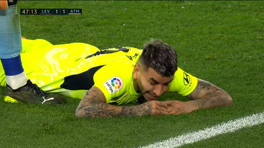 VIDEO | Ratare incredibilă în Levante - Atletico Madrid! Angel Correa trimite inexplicabil peste, cu toată poarta în faţa lui