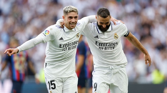 VIDEO | Real Madrid - Barcelona 3-1! Catalanii, modeşti într-un El Clasico decis de golurile lui Benzema, Valverde şi Rodrygo