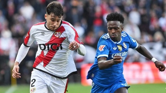 Real Madrid, fără soluţii cu Rayo Vallecano! Vinicius Jr "n-a mişcat” în faţa lui Raţiu. Ce notă a primit internaţionalul român