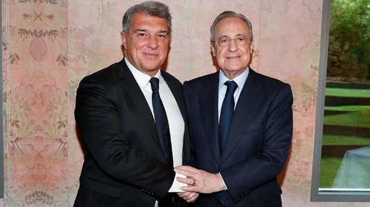 Scandal între giganţi. ”Arbitrii au favorizat întotdeauna Realul”. Joan Laporta, răspuns dur pentru Florentino Perez