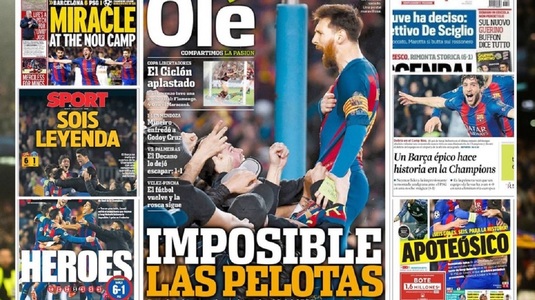 VIDEO | Astăzi se împlineşte un an de când Barcelona reuşea minunea în Champions League, 6-1 cu PSG