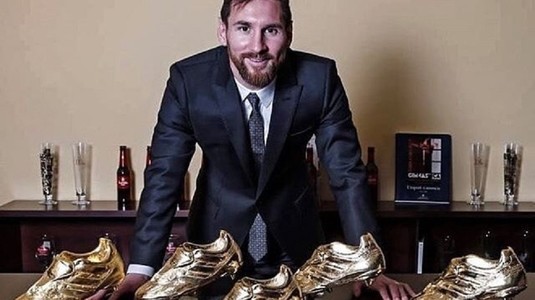 O nouă performanţă uimitoarea pentru Lionel Messi. Argentinianul a câştigat Gheata de Aur pentru a cincea oară