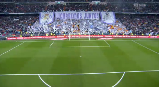 VIDEO | "Luptăm împreună!" Atmosferă de vis la El Clasico, creată de fanii lui Real Madrid 