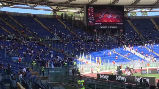VIDEO |  Cum se vede de pe Olimpico marele duel al Italiei! AS Roma - Lazio ACUM pe Telekom Sport 2  