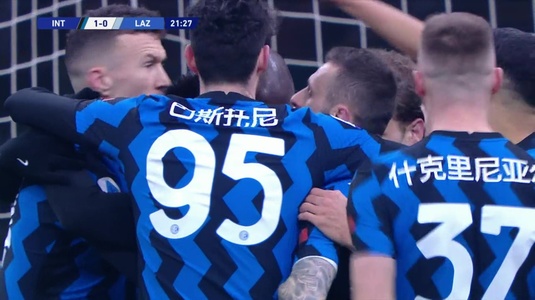 VIDEO Inter - Lazio 3-1. Antonio Conte urcă pe primul loc în Serie A şi se pregăteşte de super derby-ul cu AC Milan