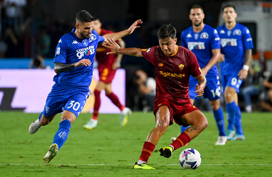 AS Roma, victorie în faţa lui Empoli. Dybala, meci mare în faţa lui Răzvan Marin, care rămâne fără victorie în Serie A