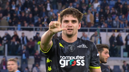 VIDEO | Răzvan Marin a marcat pe Olimpico! Golul superb cu care a adus un punct pentru Empoli în meciul cu Lazio