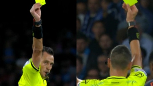 Moment incredibil în Napoli - Inter! Conform graficii Serie A, un jucător al gazdelor a văzut cartonaşul galben de două ori, însă nu a fost eliminat. Care este explicaţia
