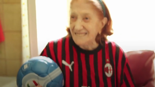 VIDEO | Gest superb făcut de AC Milan! A sărbătorit o fană care a împlinit 100 de ani