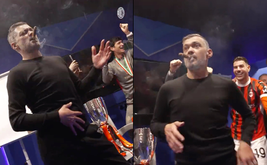 VIDEO | Ce SHOW în vestiarul lui AC Milan! Conceicao şi-a aprins trabucul şi a dat drumul la dans