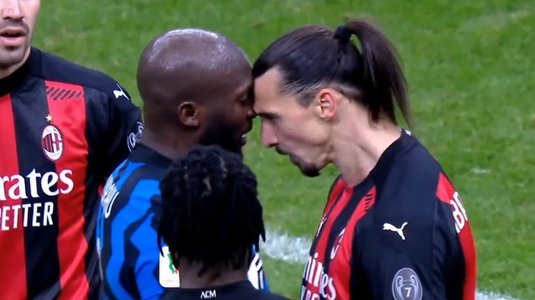VIDEO S-au încins spiritele! Lukaku şi Ibrahimovic la un pas de bătaie în derby-ul Inter - AC Milan