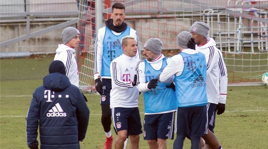FOTO | Au cedat nervii la antrenamentul lui Bayern Munchen! James Rodriguez a fost la un pas să se bată cu un coleg, după o intrare dură